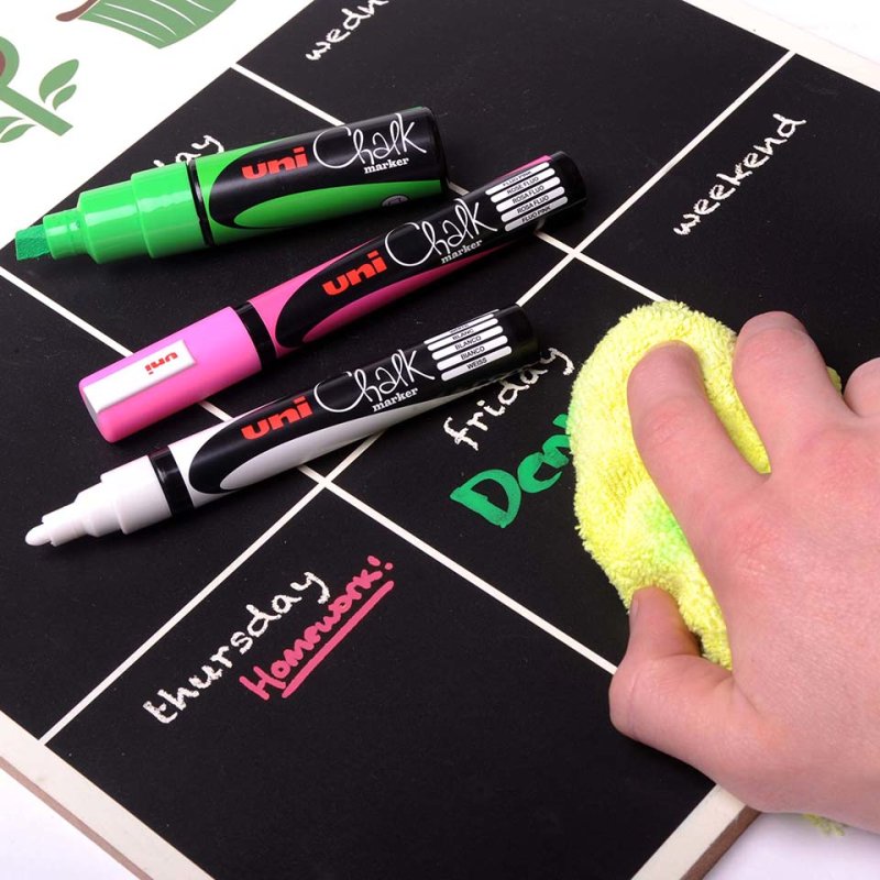 Uni-Ball ChalkGlass PWE-8K chalk marker Chisel Black 1 pc(s)