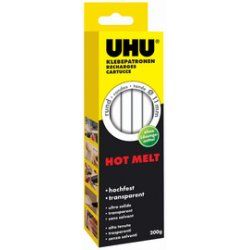 UHU Recharge pour collage à chaud Hot Melt, 200 g,transpa-