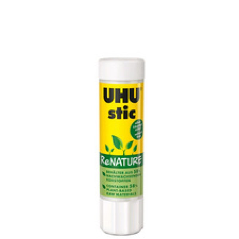 UHU Bâton de colle stic ReNature, sans solvants, 21 g, tube