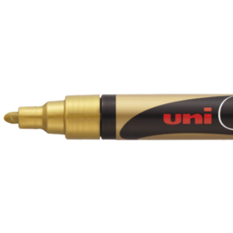 uni-ball Marqueur craie Chalk marker PWE5M, or