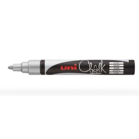 uni-ball Marqueur craie Chalk marker PWE5M, argent