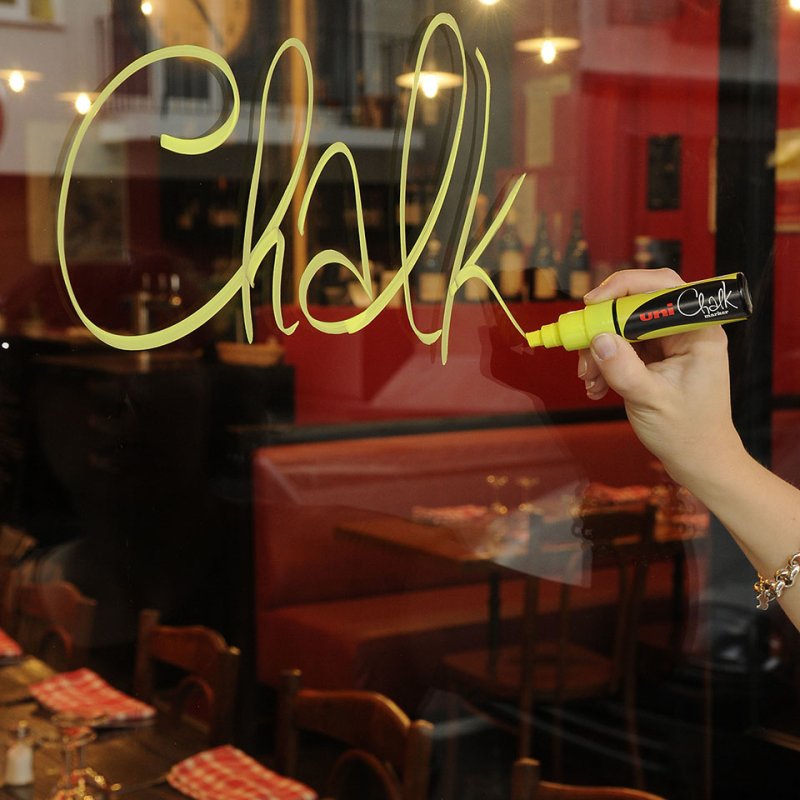 Uni-Ball ChalkGlass PWE-8K chalk marker Chisel Silver 1 pc(s)