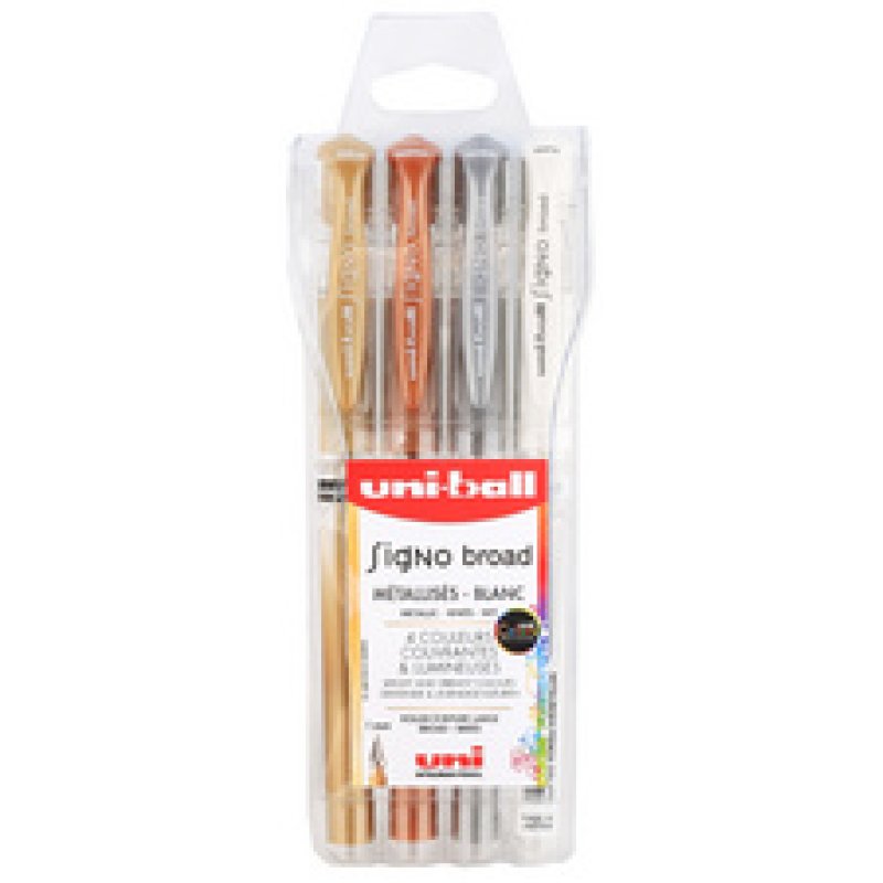 uni-ball Stylo roller à encre gel SIGNO broad UM-153, étui