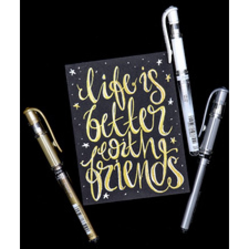 uni-ball Stylo roller à encre gel SIGNO broad UM-153, étui