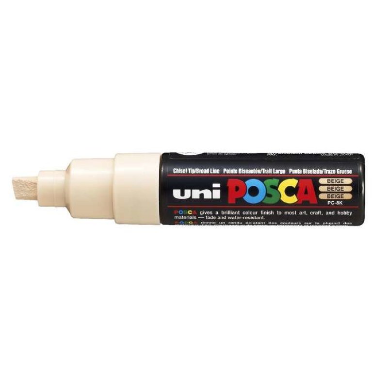 POSCA uni PC-8K marker 1 pc(s) Chisel tip Beige