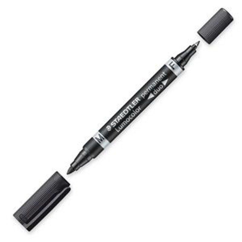 Staedtler Lumocolor Duo marqueur indélébile Pointe fine/ogive Noir 1 pièce(s)
