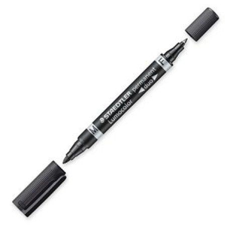 Staedtler Lumocolor Duo marqueur indélébile Pointe fine/ogive Noir 1 pièce(s)