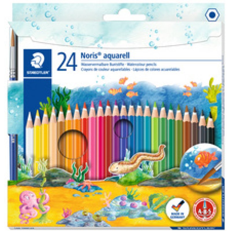 STAEDTLER Crayon aquarelle Noris, étui carton de 12
