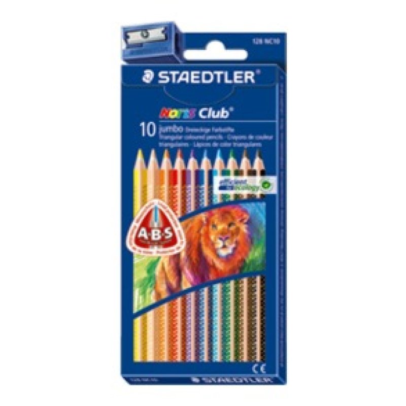 STAEDTLER Crayon de couleur Noris jumbo, étui de 10