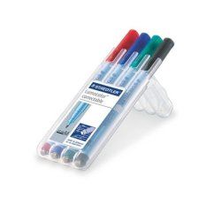 Staedtler Lumocolor correctable 305 marker 4 pc(s) Black, Blue, Green, Red