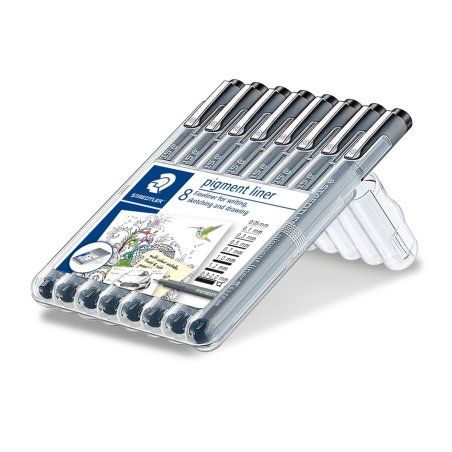 Staedtler pigment liner 308 stylo fin Noir 8 pièce(s)