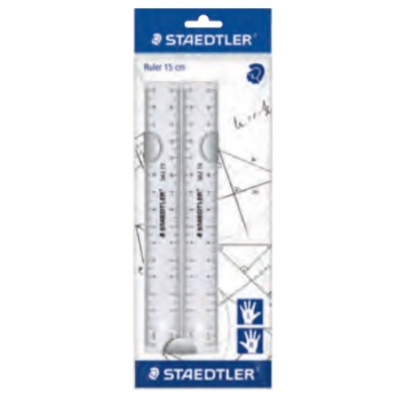 STAEDTLER Kit de règles plates, 150 mm, en plastique