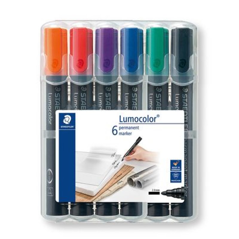 STAEDTLER Marqueur permanent 352 Lumocolor, étui de 6