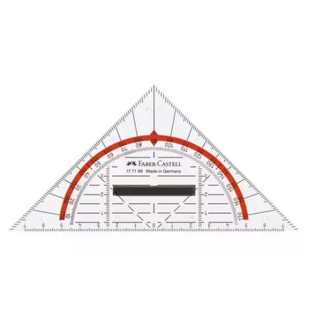 Faber-Castell 177199 drafting template Red, Transparent