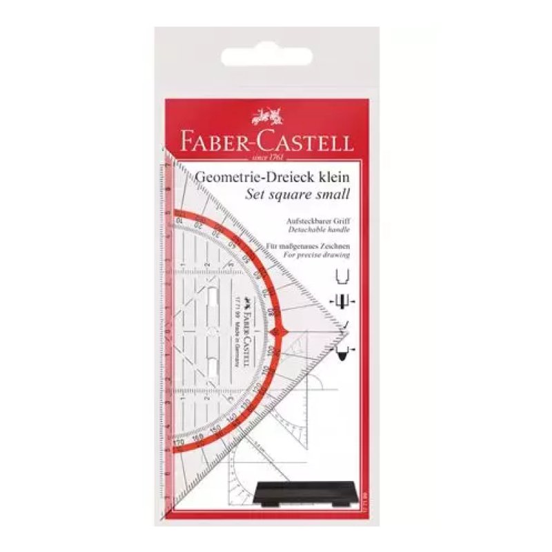 Faber-Castell 177199 drafting template Red, Transparent
