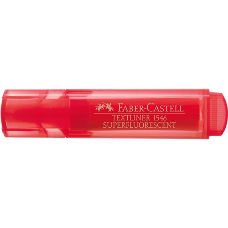 Faber-Castell TEXTLINER 1546 marqueur 1 pièce(s) Pointe fine/biseautée Rouge