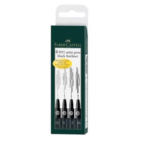 Faber-Castell 167115 fineliner Multi Black 4 pc(s)