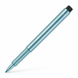 FABER-CASTELL Feutre PITT artist pen, bleu métallique