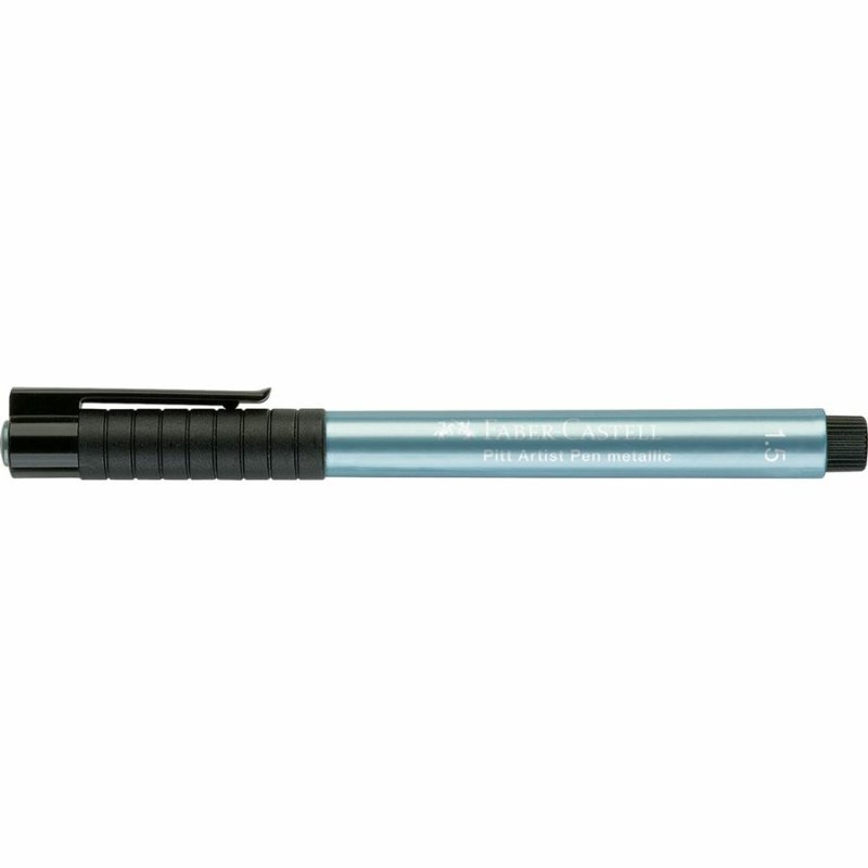FABER-CASTELL Feutre PITT artist pen, bleu métallique