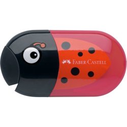 FABER-CASTELL Taille-crayon double "coccinelle", rouge/noir