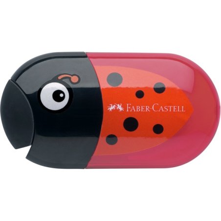 FABER-CASTELL Taille-crayon double "coccinelle", rouge/noir