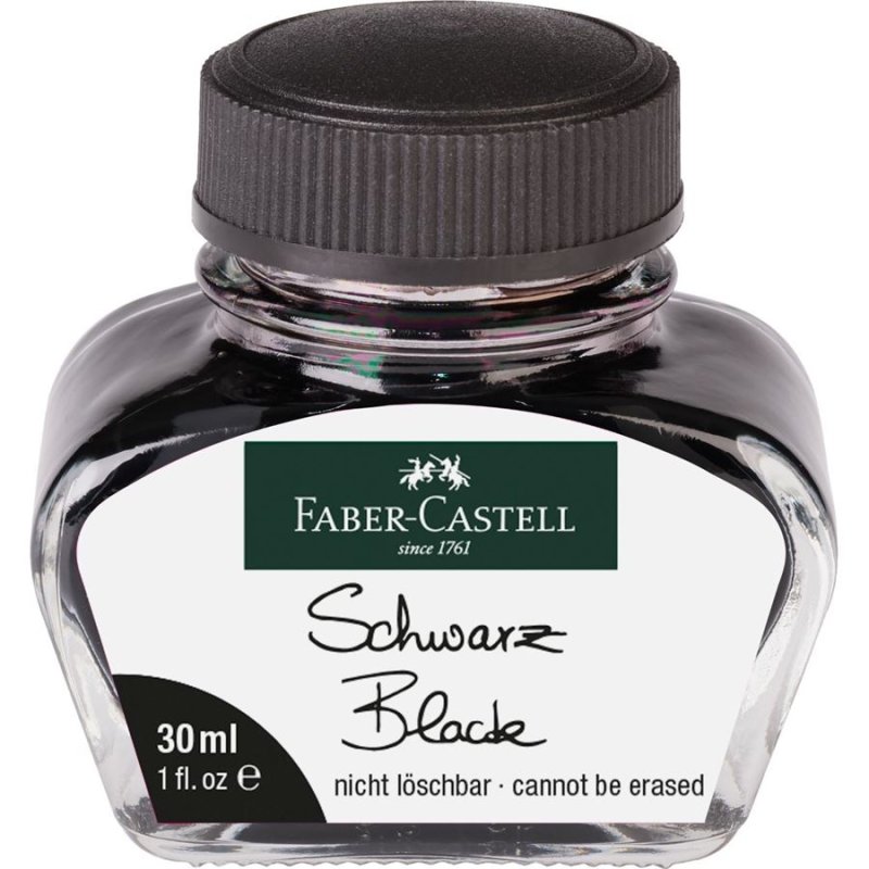 FABER-CASTELL Flacon d'encre, contenu: 30 ml, noir
