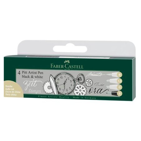 FABER-CASTELL Feutre PITT artist pen, étui de 4