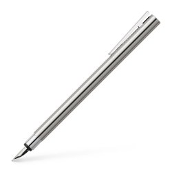 FABER-CASTELL Stylo plume NEO Slim acier inox, brillant, M