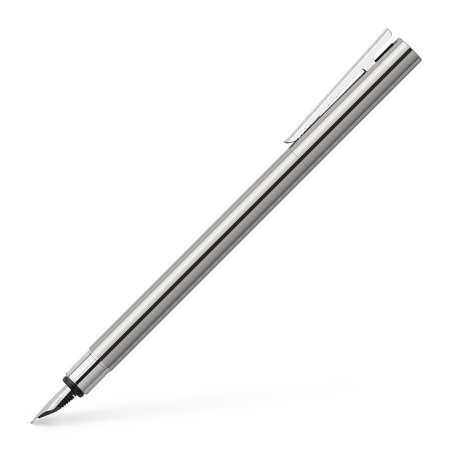FABER-CASTELL Stylo plume NEO Slim acier inox, brillant, M