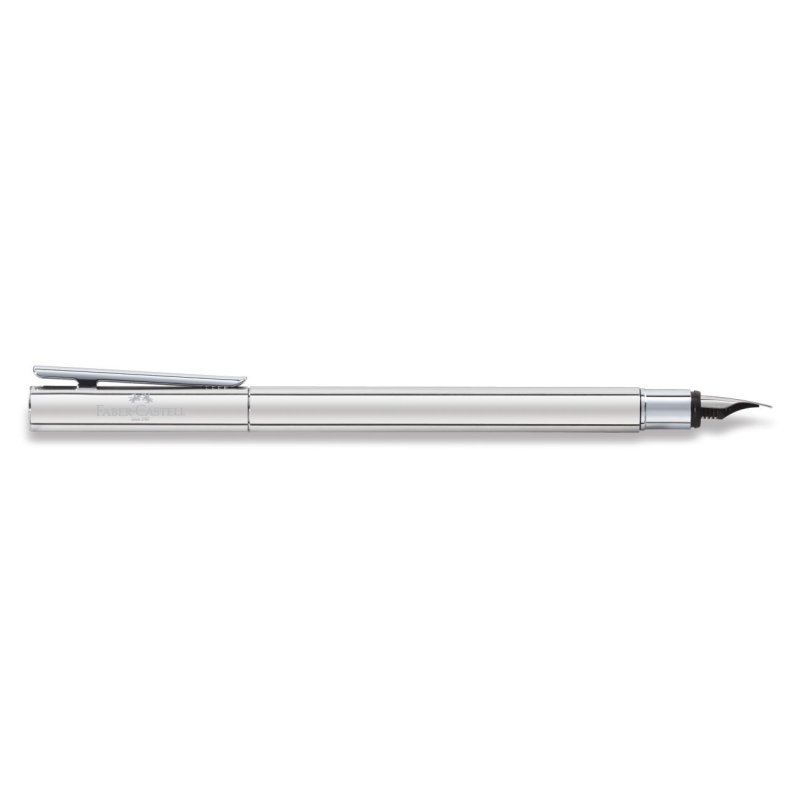 FABER-CASTELL Stylo plume NEO Slim acier inox, brillant, M