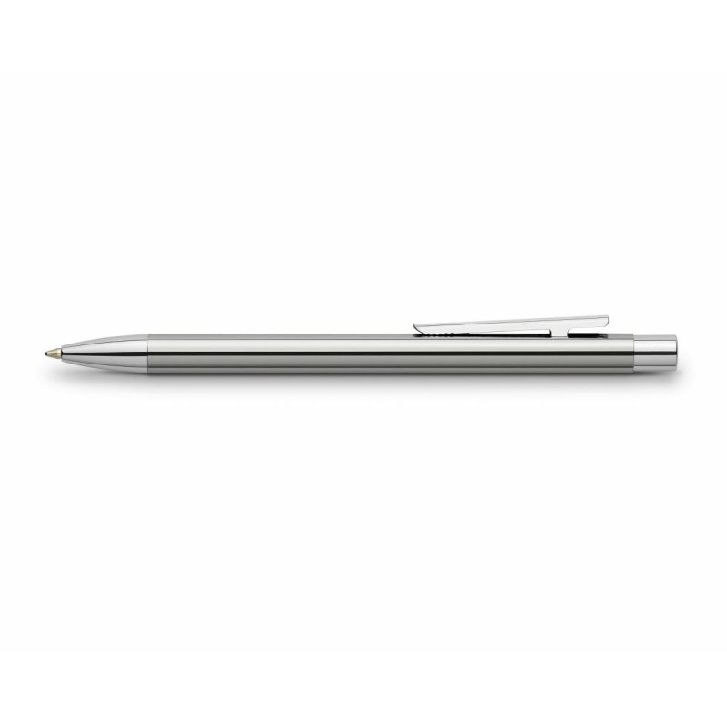 FABER-CASTELL Stylo à bille NEO Slim, acier inox, brillant