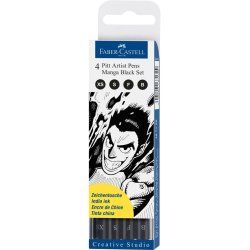 Faber-Castell 167132 stylo fin Noir 4 pièce(s)