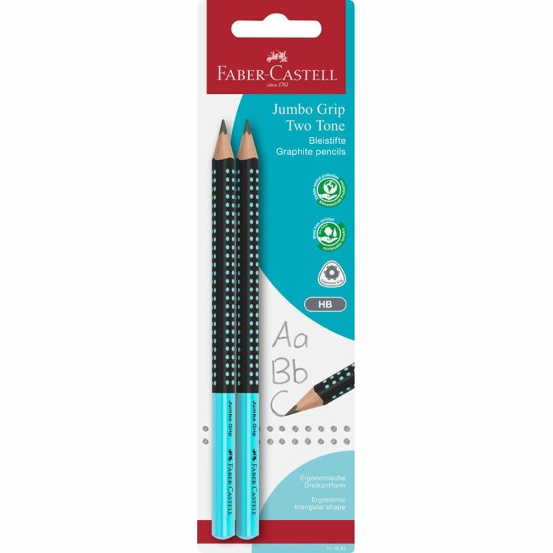 FABER-CASTELL Crayon Jumbo GRIP TWO TONE, carte blister
