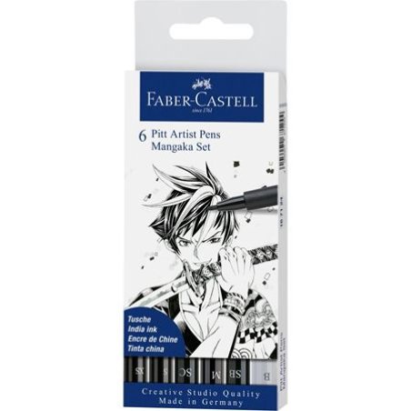 Faber-Castell 167124 stylo de calligraphie Noir 6 pièce(s)