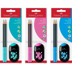 FABER-CASTELL Kit d'écriture GRIP TWO TONE, carte blister