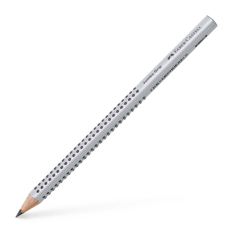 FABER-CASTELL Crayon Jumbo GRIP, HB, argent