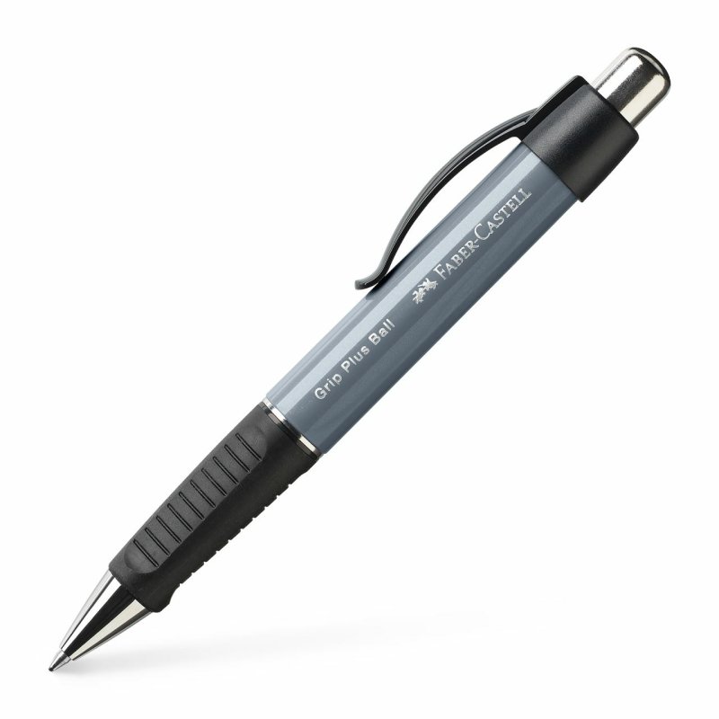 FABER-CASTELL Stylo à bille rétractable GRIP PLUS, gris