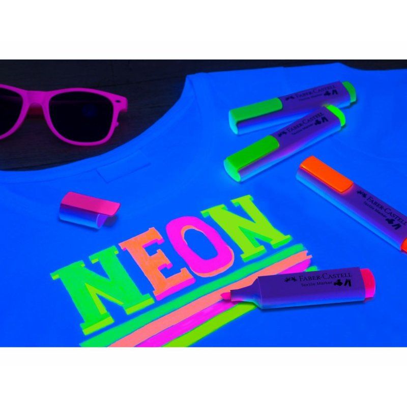 Faber-Castell 159591 marqueur 4 pièce(s) Vert, Orange, Rose, Jaune