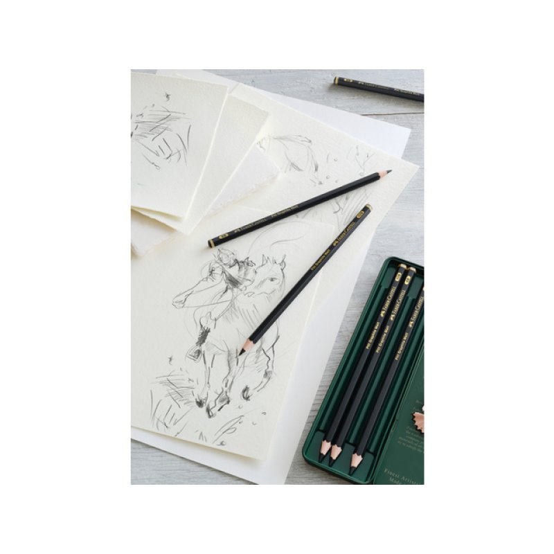 FABER-CASTELL Crayon graphite PITT GRAPHITE Matt, étui de 6