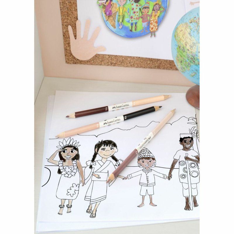 FABER-CASTELL Crayon de couleur Children of the World, par 3