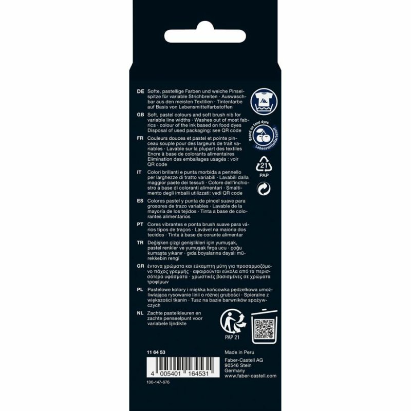 Faber-Castell 116453 felt pen Assorted colours 6 pc(s)