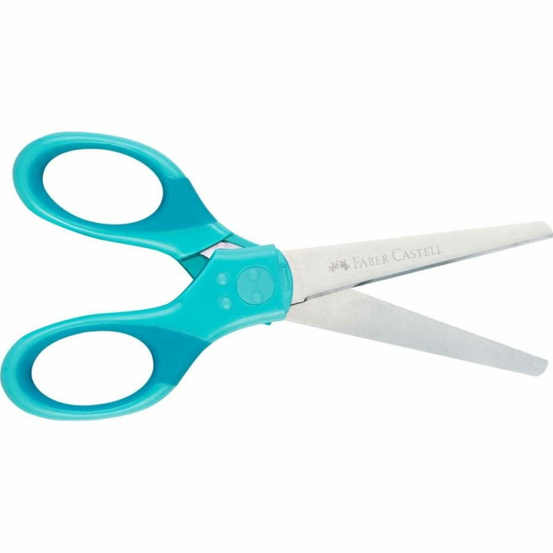 Faber-Castell 181554 ciseaux à bouts ronds Universel Découpe droite Turquoise