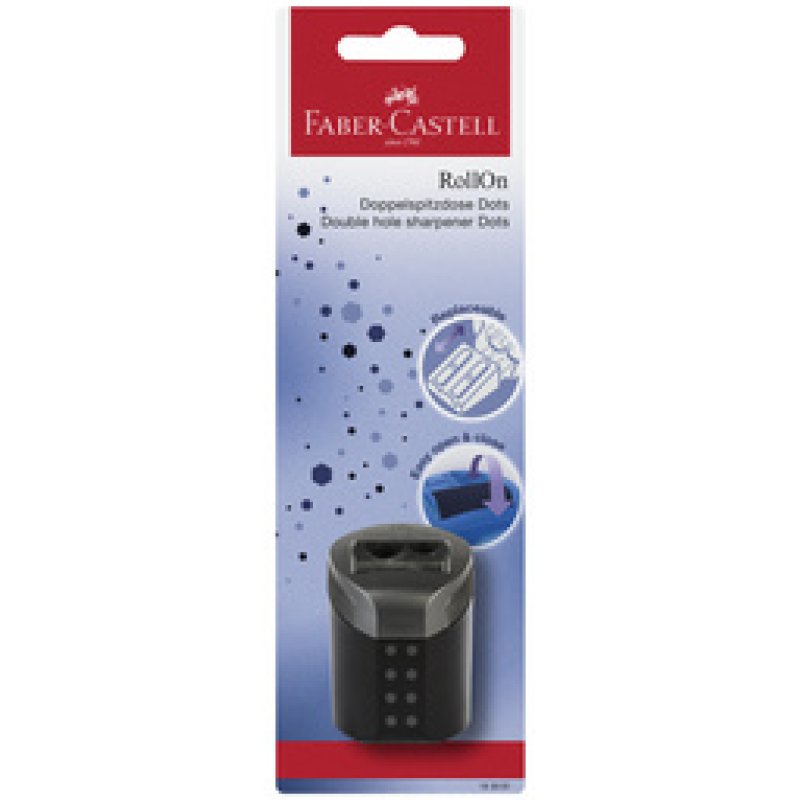 FABER-CASTELL Taille-crayon double RollOn DOTS, sous blister