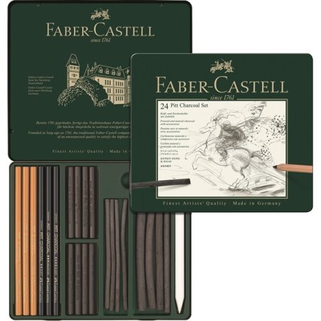 Faber-Castell PITT charcoal pencil 24 pc(s) Anthracite