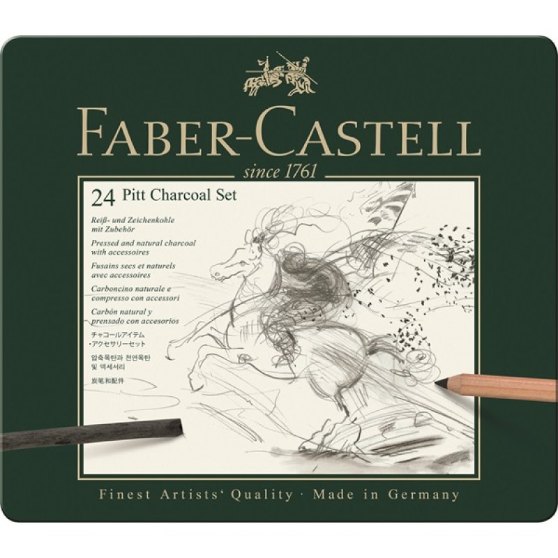 Faber-Castell PITT fusain 24 pièce(s) Anthracite