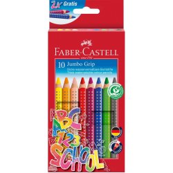 FABER-CASTELL Crayon de couleur Jumbo GRIP, étui promo