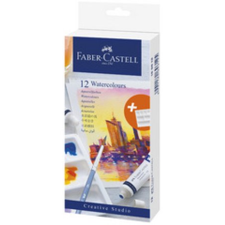 FABER-CASTELL Aquarelle en tube, étui carton de 24