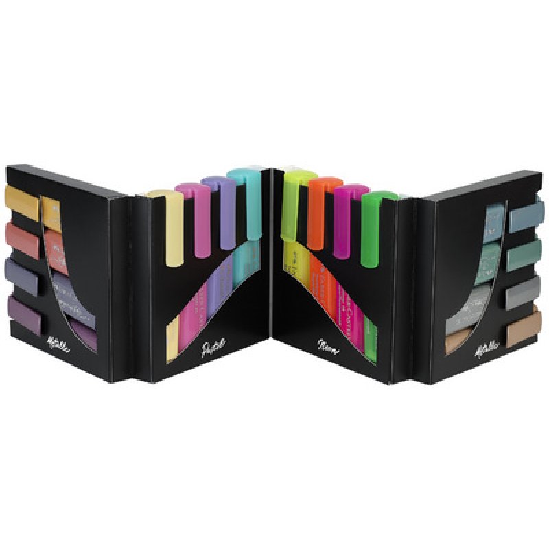 FABER-CASTELL Surligneur TEXTLINER 1546, en set de bureau