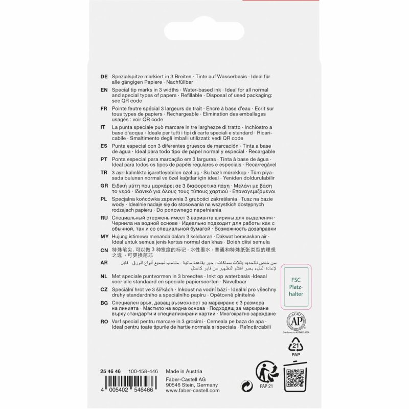 FABER-CASTELL Surligneur TEXTLINER 1546, étui en carton de 6