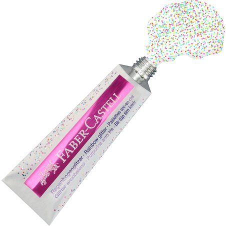 FABER-CASTELL Gel à paillettes Arc-en-ciel, 2 tubes 12 ml
